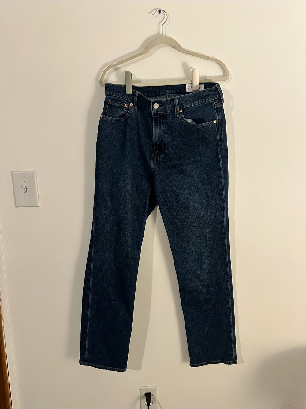 Gap 90s straight high-rise blue jeans